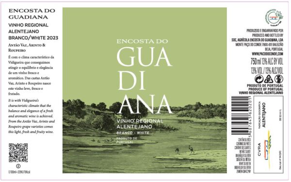 Label Encosta do Guadiana branco